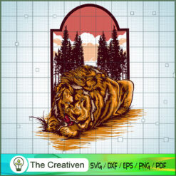 Lion SVG, Animals SVG, Hunting Lion SVG