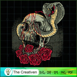 Skull Snake Horror SVG Cut File for Cricut & Silhouette