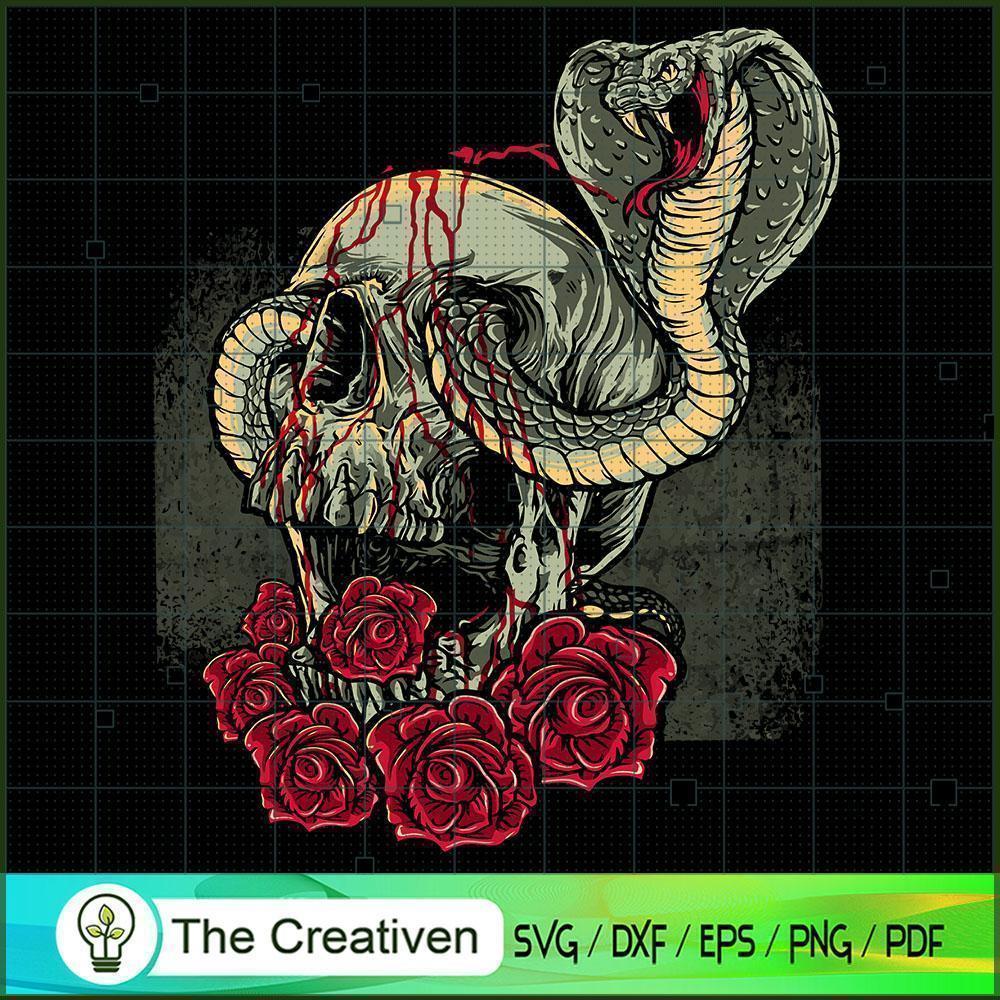 Skull Snake Horror SVG Cut File for Cricut & Silhouette 1 Skull Snake Horror SVG Cut File for Cricut & Silhouette
