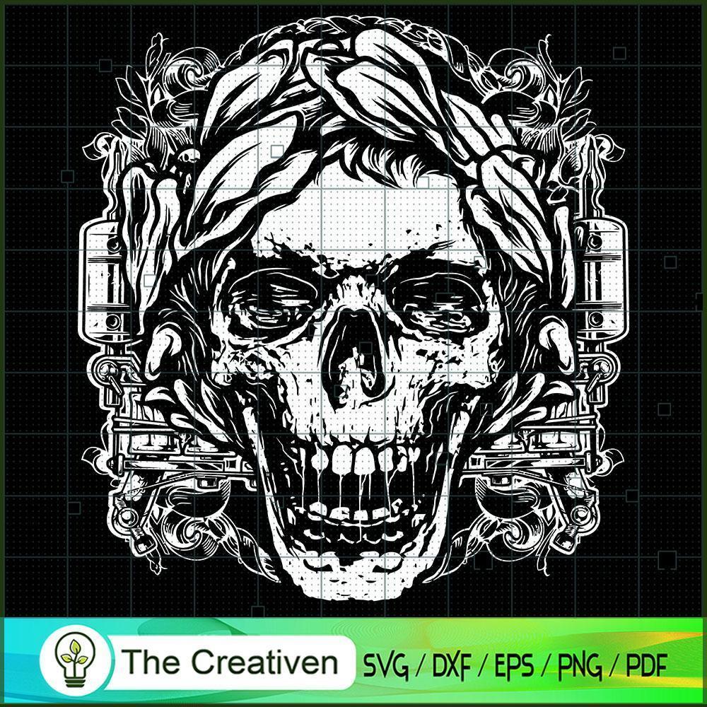 Skull Horror SVG Cut File for Cricut & Silhouette Design 16737 1 Skull Horror SVG Cut File for Cricut & Silhouette Design 16737