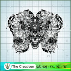 Japanese Dragon SVG, Dragon Head SVG, Skull Dragon SVG