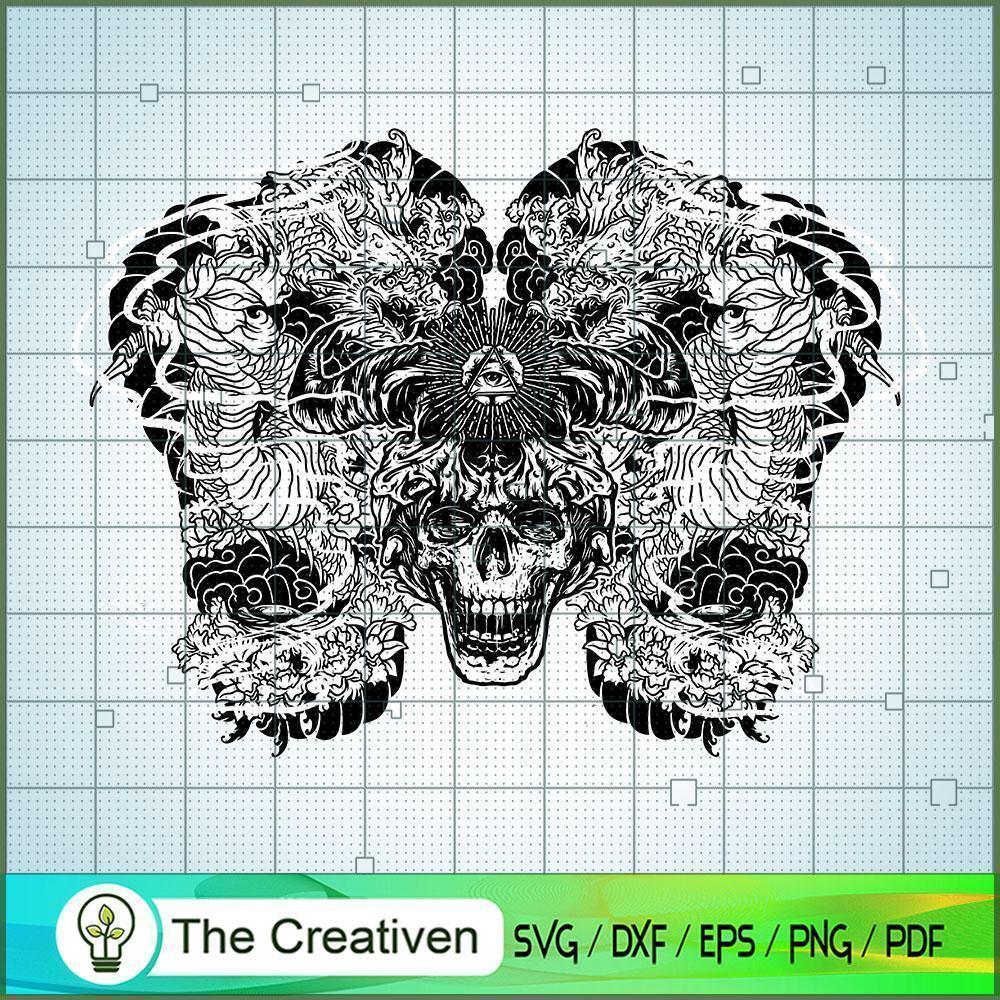 Japanese Dragon SVG, Dragon Head SVG, Skull Dragon SVG 1 Japanese Dragon SVG, Dragon Head SVG, Skull Dragon SVG