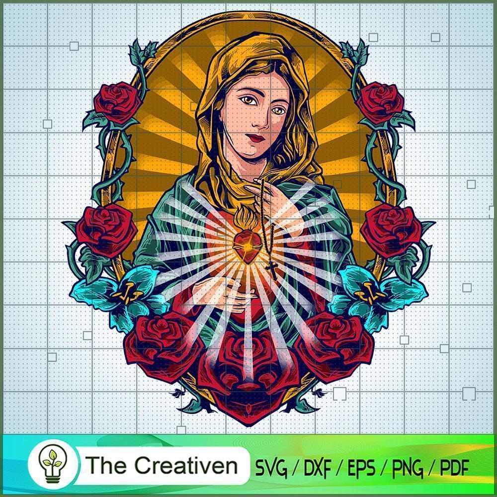 Guadalupe SVG, Virgin Mary SVG, Religion SVG 1 guadalupe 2 Copy copy