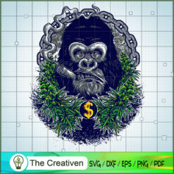 Gorilla Smoke Weed SVG Cut File for Cricut & Silhouette