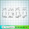 Un Deux Trois Cat SVG Cut File for Cricut & Silhouette 2 49