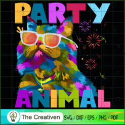 Party Animal SVG , Cat SVG files For Cricut, Cat SVG, Cat Silhouette