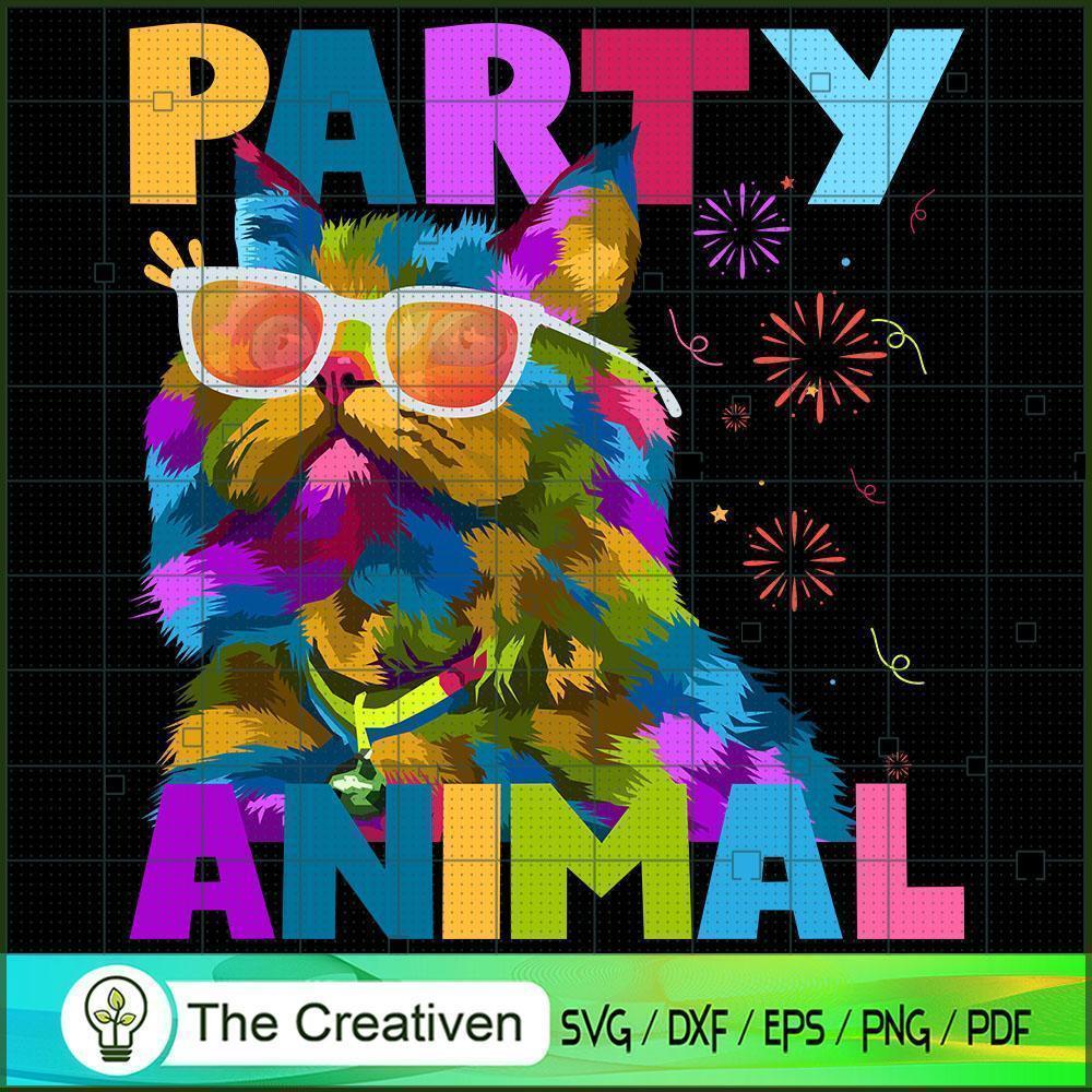 Party Animal SVG , Cat SVG files For Cricut, Cat SVG, Cat Silhouette 1 Party Animal SVG , Cat SVG files For Cricut, Cat SVG, Cat Silhouette