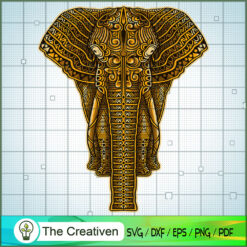 Elephant Head SVG Cut File for Cricut & Silhouette Design 16546