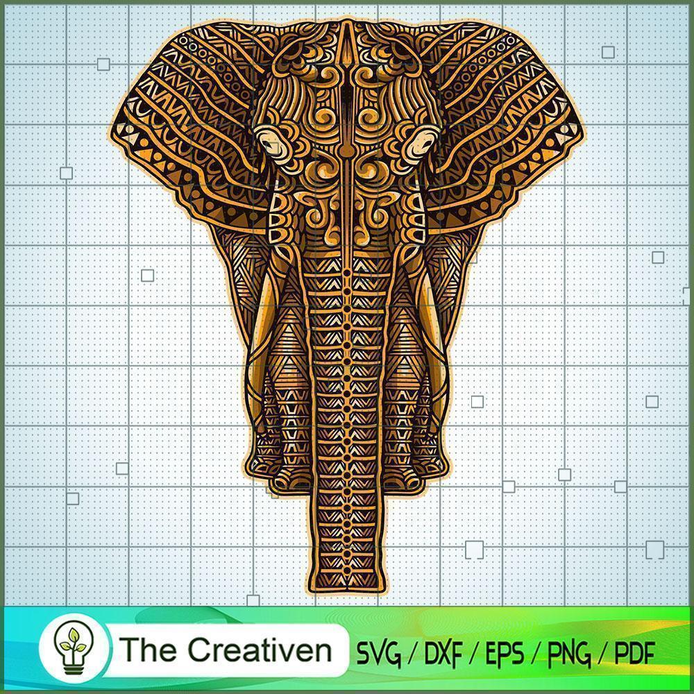Elephant Head SVG Cut File for Cricut & Silhouette Design 16546 1 Elephant Head SVG Cut File for Cricut & Silhouette Design 16546