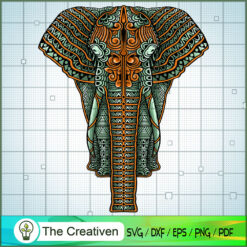 Elephant Head SVG Cut File for Cricut & Silhouette Design 16545