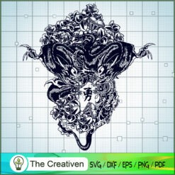 Dragon SVG, Dragon Head SVG, Tribal Dragon SVG