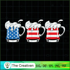 Beer American Flag 4th of July SVG Cut File for Cricut & Silhouette