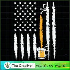 Craft Beer American Flag USA SVG Cut File for Cricut