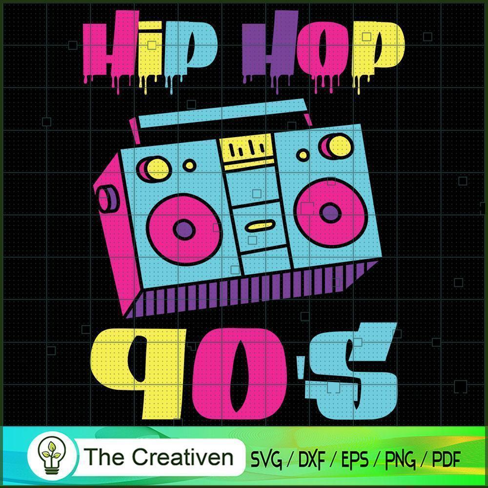 Hip Hop Boombox the 90's Rap SVG Cut File for Cricut 1 Hip Hop Boombox the 90's Rap SVG Cut File for Cricut