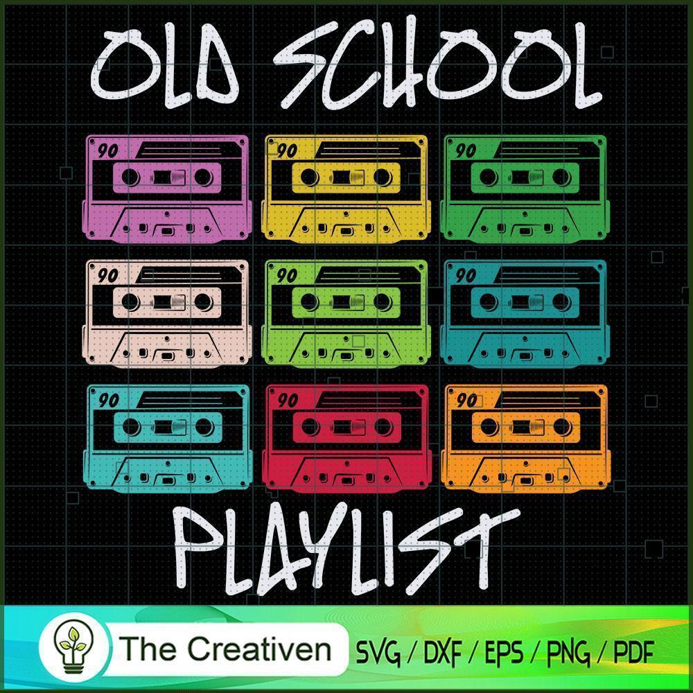 Cassette Tape 80s Old School Playlist SVG, Vintage 80s SVG, Old Style SVG 1 12 copy 48