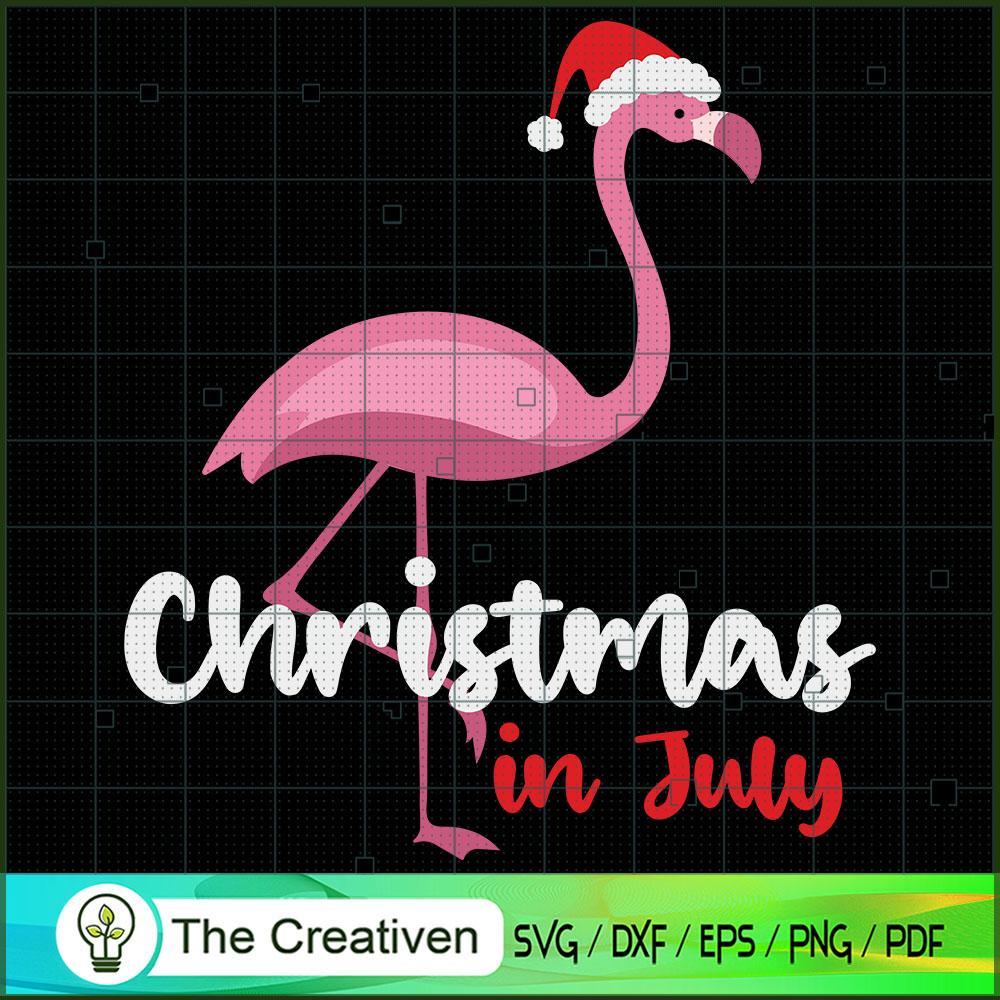 Christmas in July Flamingo S SVG Cut File for Cricut 1 Christmas in July Flamingo S SVG Cut File for Cricut