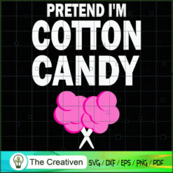 Pretend I'm Cotton Candy Hal SVG Cut File for Cricut