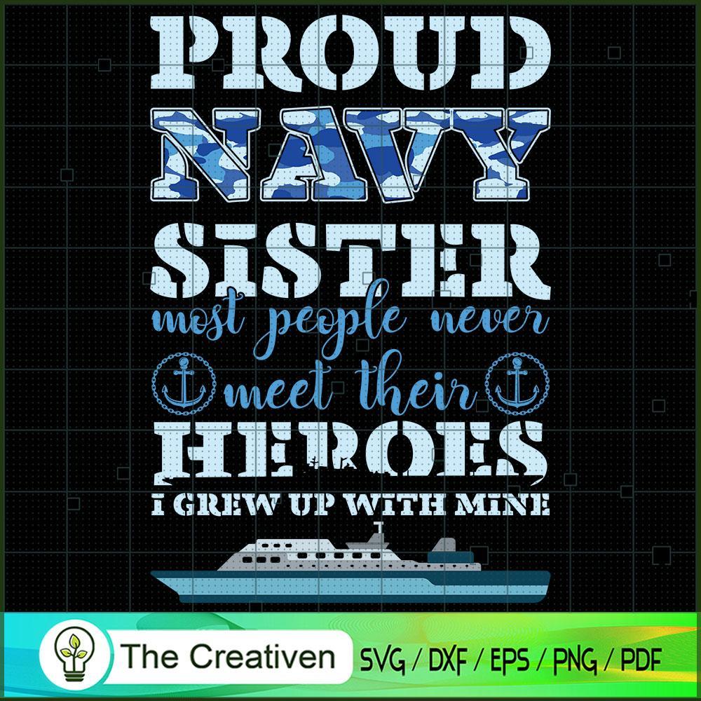 Proud Navy Sister SVG Cut File for Cricut & Silhouette 1 Proud Navy Sister SVG Cut File for Cricut & Silhouette