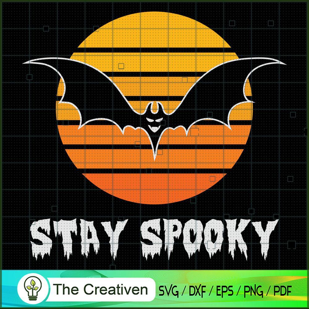 Stay Spooky Halloween Bat Flying SVG Cut File for Cricut & Silhouette 1 Stay Spooky Halloween Bat Flying SVG Cut File for Cricut & Silhouette