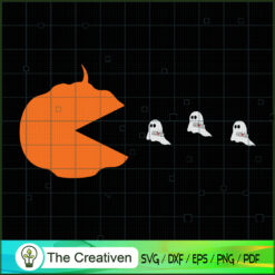 Pumpkin Eat Ghost Funny Halloween SVG, Pumpkin SVG, Halloween SVG