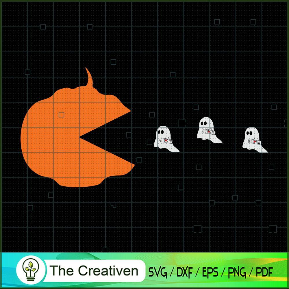 Pumpkin Eat Ghost Funny Halloween SVG, Pumpkin SVG, Halloween SVG 1 46 copy 21