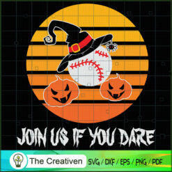 Baseball Halloween Witch Hat SVG Cut File for Cricut