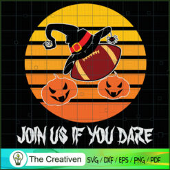 Football Halloween Witch Hat SVG Cut File for Cricut