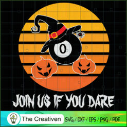 Billard Halloween Witch Hat  SVG Cut File for Cricut