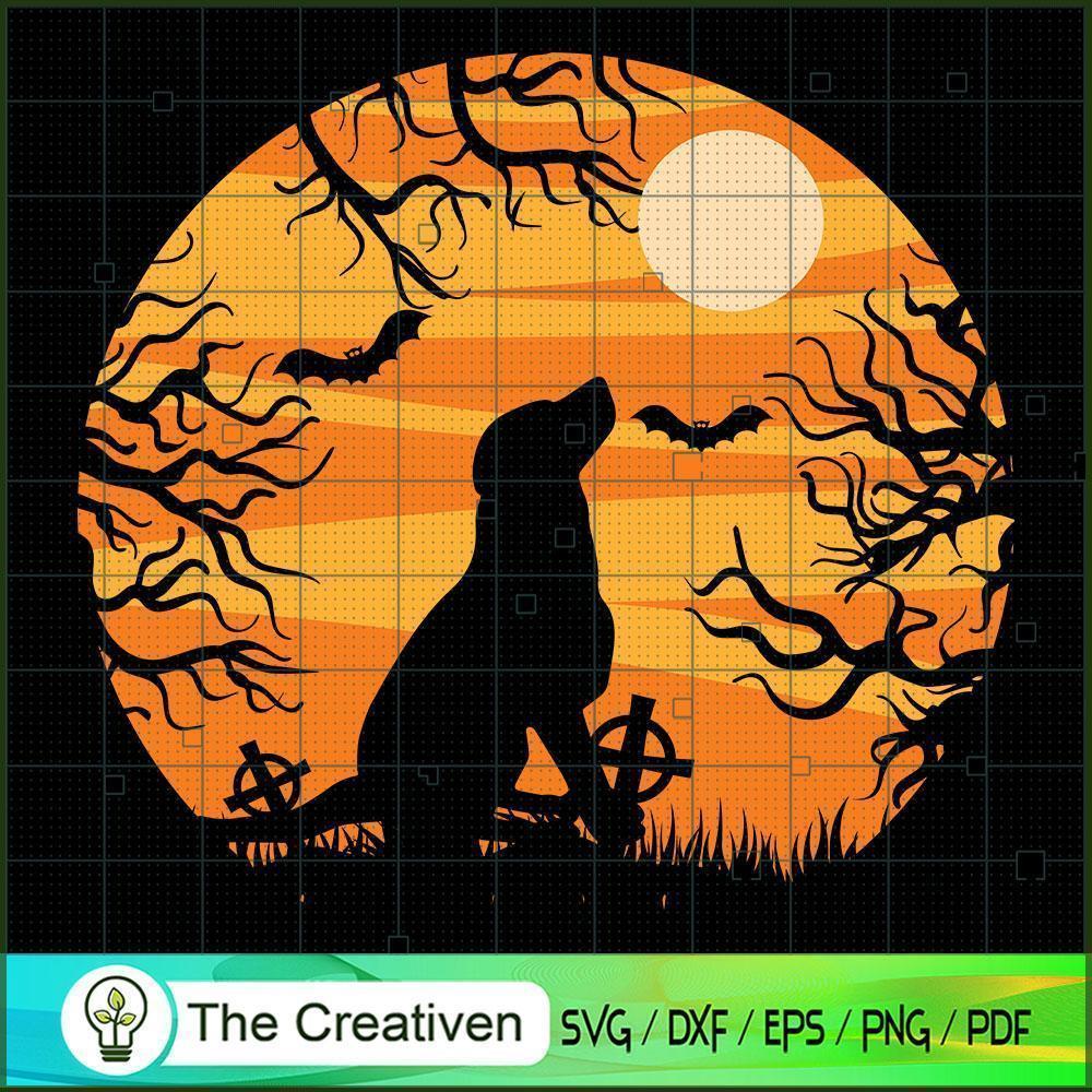 Lonely Dog Halloween Vintage SVG Cut File for Cricut 1 Lonely Dog Halloween Vintage SVG Cut File for Cricut