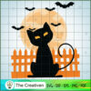 Cat Halloween with Bat & Moon Background SVG, Cat SVG, Halloween SVG 2 8 copy 41