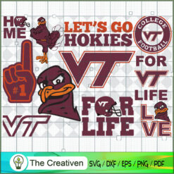 Let's Go Hokies Bundle SVG Cut File for Cricut & Silhouette