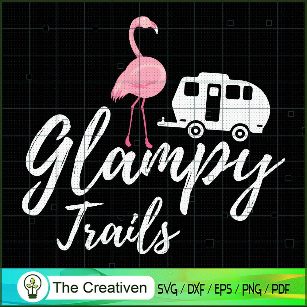 Glampy Trails Camping SVG Cut File for Cricut & Silhouette 1 Glampy Trails Camping SVG Cut File for Cricut & Silhouette