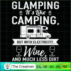 Glamping It’s Like Camping b SVG Cut File for Cricut