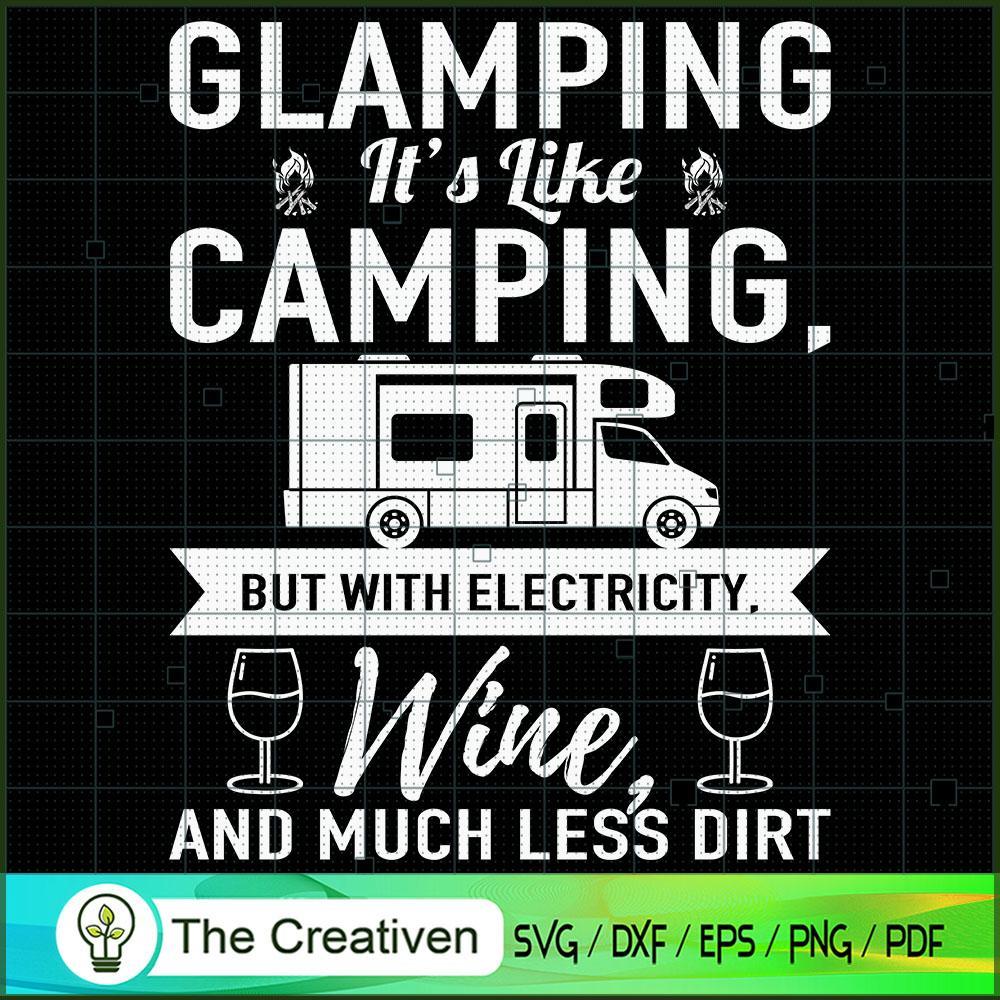Glamping It’s Like Camping b SVG Cut File for Cricut 1 Glamping It’s Like Camping b SVG Cut File for Cricut