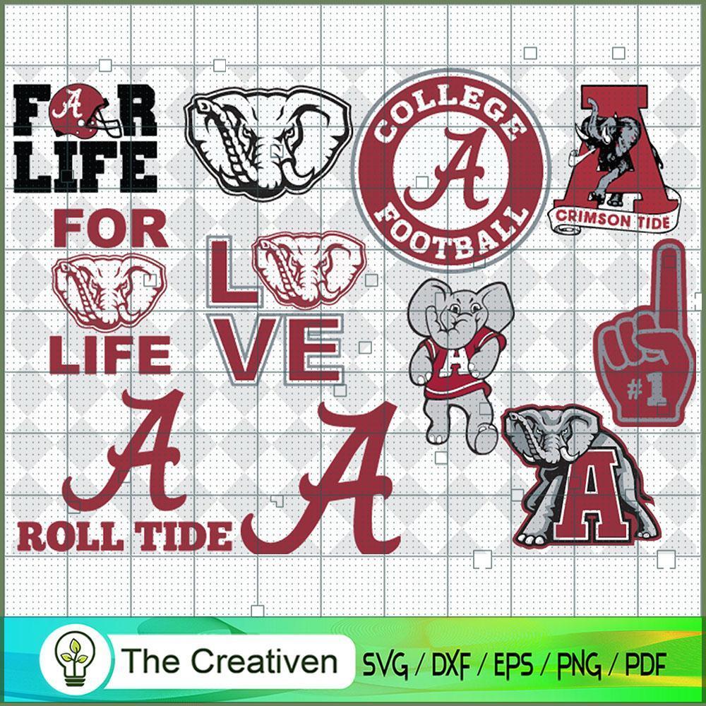 Crimson Tide Bundle SVG Cut File for Cricut & Silhouette 1 Crimson Tide Bundle SVG Cut File for Cricut & Silhouette
