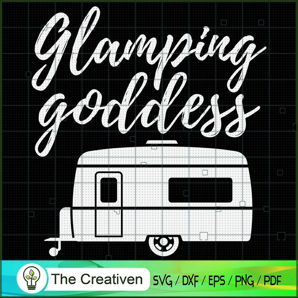 Glamping Goddess SVG Cut File for Cricut & Silhouette 1 Glamping Goddess SVG Cut File for Cricut & Silhouette