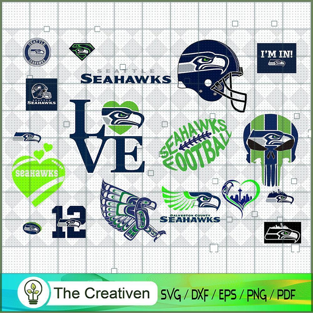 Seattle Seahawks Bundle SVG Cut File for Cricut & Silhouette 1 Seattle Seahawks Bundle SVG Cut File for Cricut & Silhouette