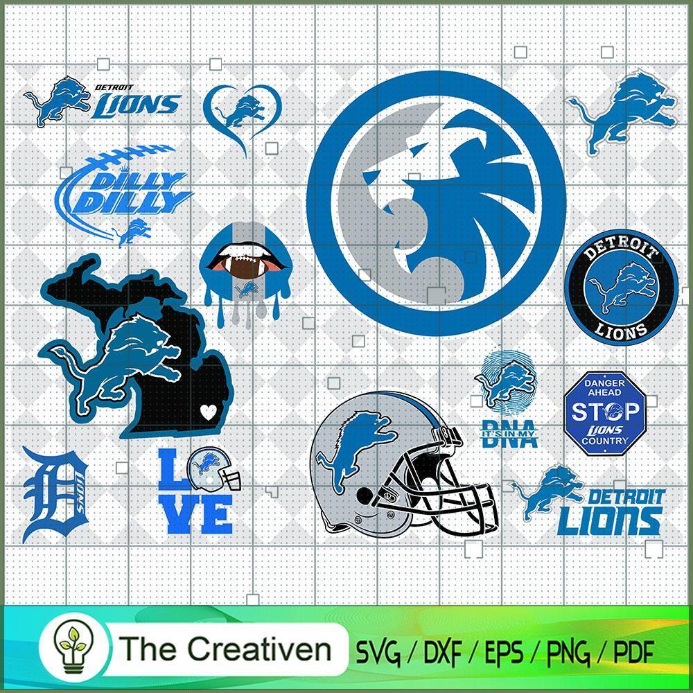 Detroit Lions Bundle SVG Cut File for Cricut & Silhouette 1 Detroit Lions Bundle SVG Cut File for Cricut & Silhouette