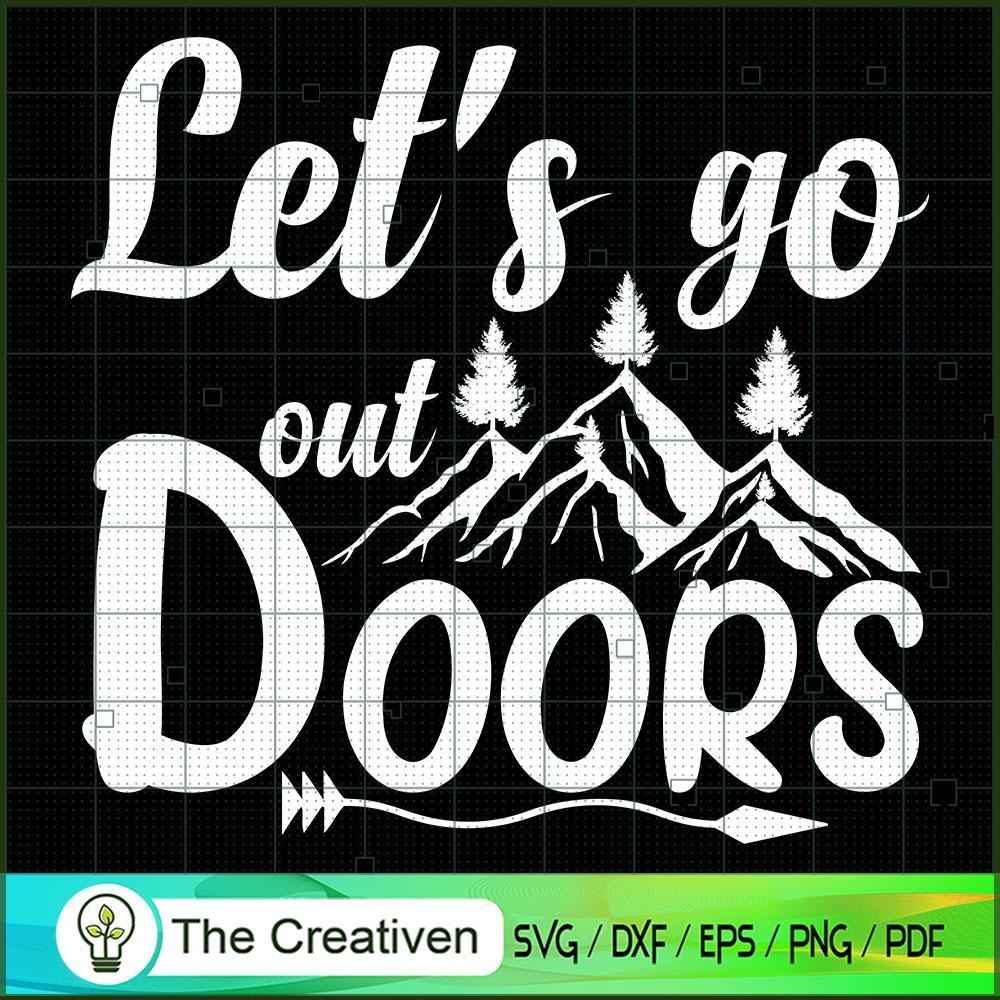 Let's Go Outdoors Camping SVG Cut File for Cricut & Silhouette 1 Let's Go Outdoors Camping SVG Cut File for Cricut & Silhouette