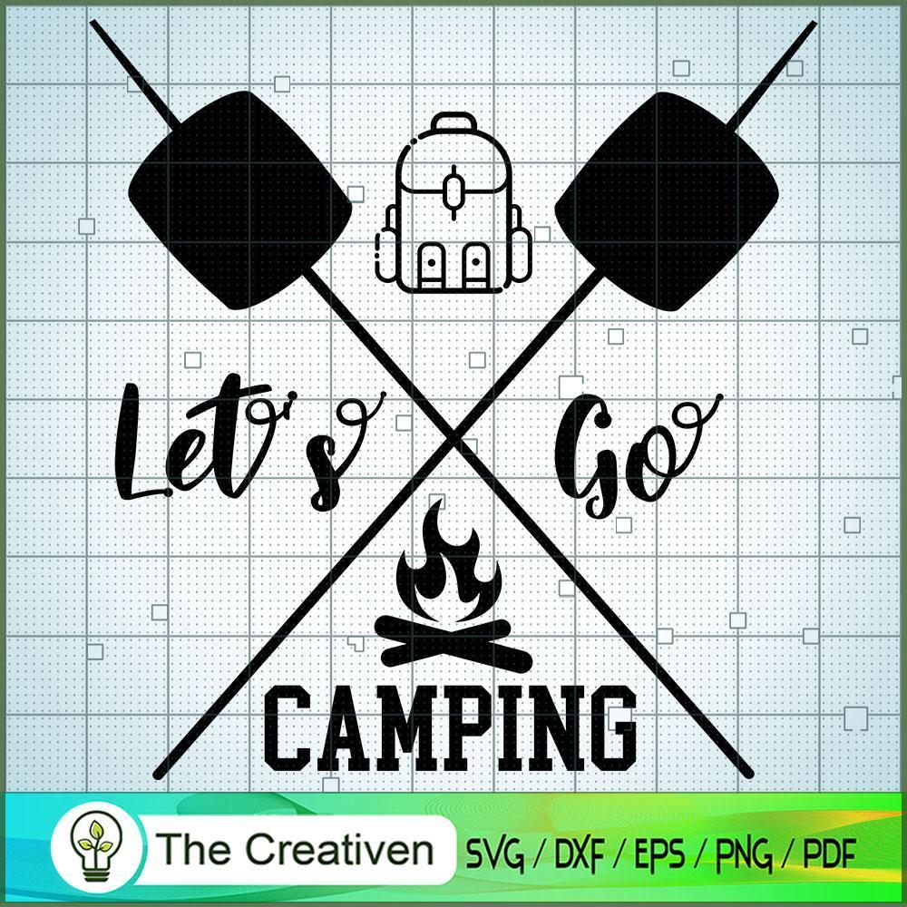 Let's Go Camping SVG Cut File for Cricut & Silhouette 1 Let's Go Camping SVG Cut File for Cricut & Silhouette