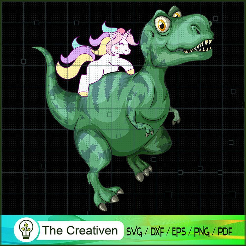 Unicorns Riding Dinosaur SVG Cut File for Cricut & Silhouette 1 Unicorns Riding Dinosaur SVG Cut File for Cricut & Silhouette