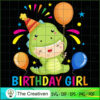 Birthday Girl Dinosaur SVG Cut File for Cricut & Silhouette