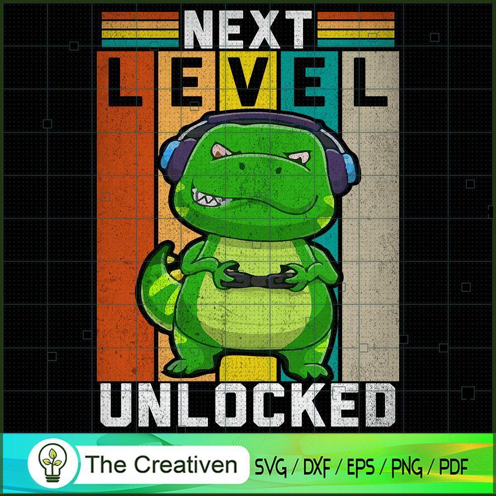 Next Level Unlocked Dinosaur SVG Cut File for Cricut & Silhouette 1 Next Level Unlocked Dinosaur SVG Cut File for Cricut & Silhouette