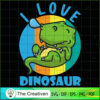 I Love Dinosaur SVG Cut File for Cricut & Silhouette