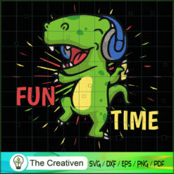 Dinosaur Fun Time SVG Cut File for Cricut & Silhouette