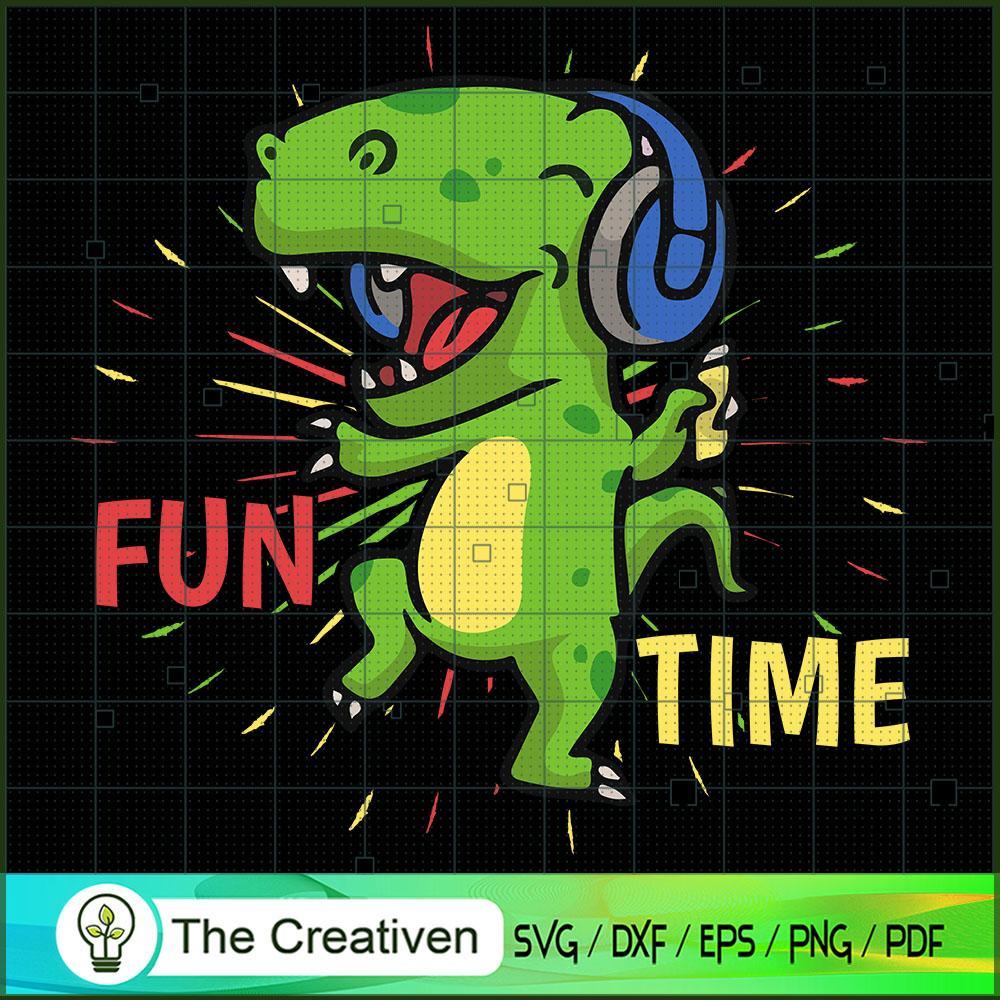 Dinosaur Fun Time SVG Cut File for Cricut & Silhouette 1 Dinosaur Fun Time SVG Cut File for Cricut & Silhouette