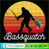 Retro Bassquatch Bigfoot Fishing SVG Cut File for Cricut & Silhouette