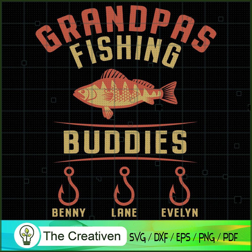 Grandpas Fishing Buddies SVG Cut File for Cricut & Silhouette 1 Grandpas Fishing Buddies SVG Cut File for Cricut & Silhouette