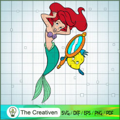 Funny Little Mermaid SVG, Disney Cartoon SVG, Ariel and Founder SVG