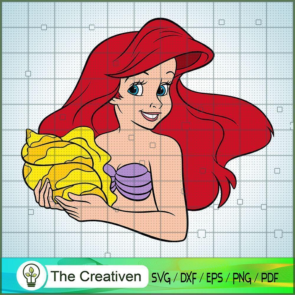 Ariel And Snail SVG, The Little Mermaid SVG, Cartoon SVG 1 Ariel And Snail SVG, The Little Mermaid SVG, Cartoon SVG